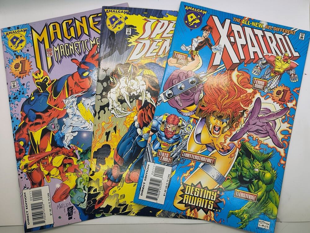 Amalgam Comics #1 Lot - Magneto, Speed Demon, X-Patrol - Marvel & DC Crossover